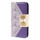 iPhone 6[S] Wallet Book - paars met kant