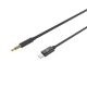 Audiokabel lightning jack 3.5 zwart