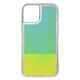 iPhone 11 backcase met lichtgevend bewegend effect - cyan