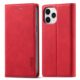 L.C. Imeeke retro lederen wallet case voor iPhone 12 mini - rood