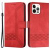 Luxe lederen wallet case voor iPhone 12 / 12 Pro 1 iPhone 12 Pro wallet case rood