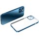 iPhone 12 Pro case transparant met blauwe bumper
