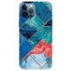 iPhone 14 Pro TPU case met blauw marmerpatroon