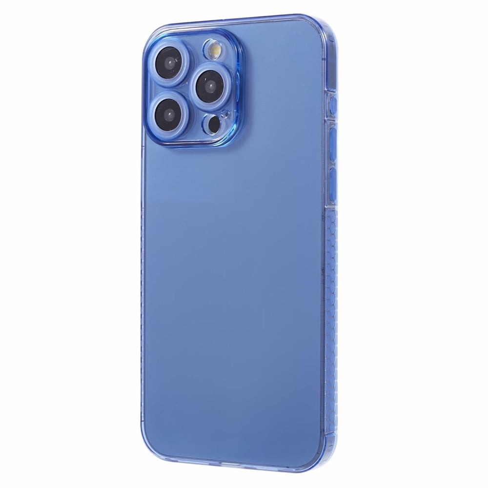 Transparant iPhone 15 Pro Max TPU hoesje 8 Transparant blauw iPhone 15 Pro Max TPU hoesje
