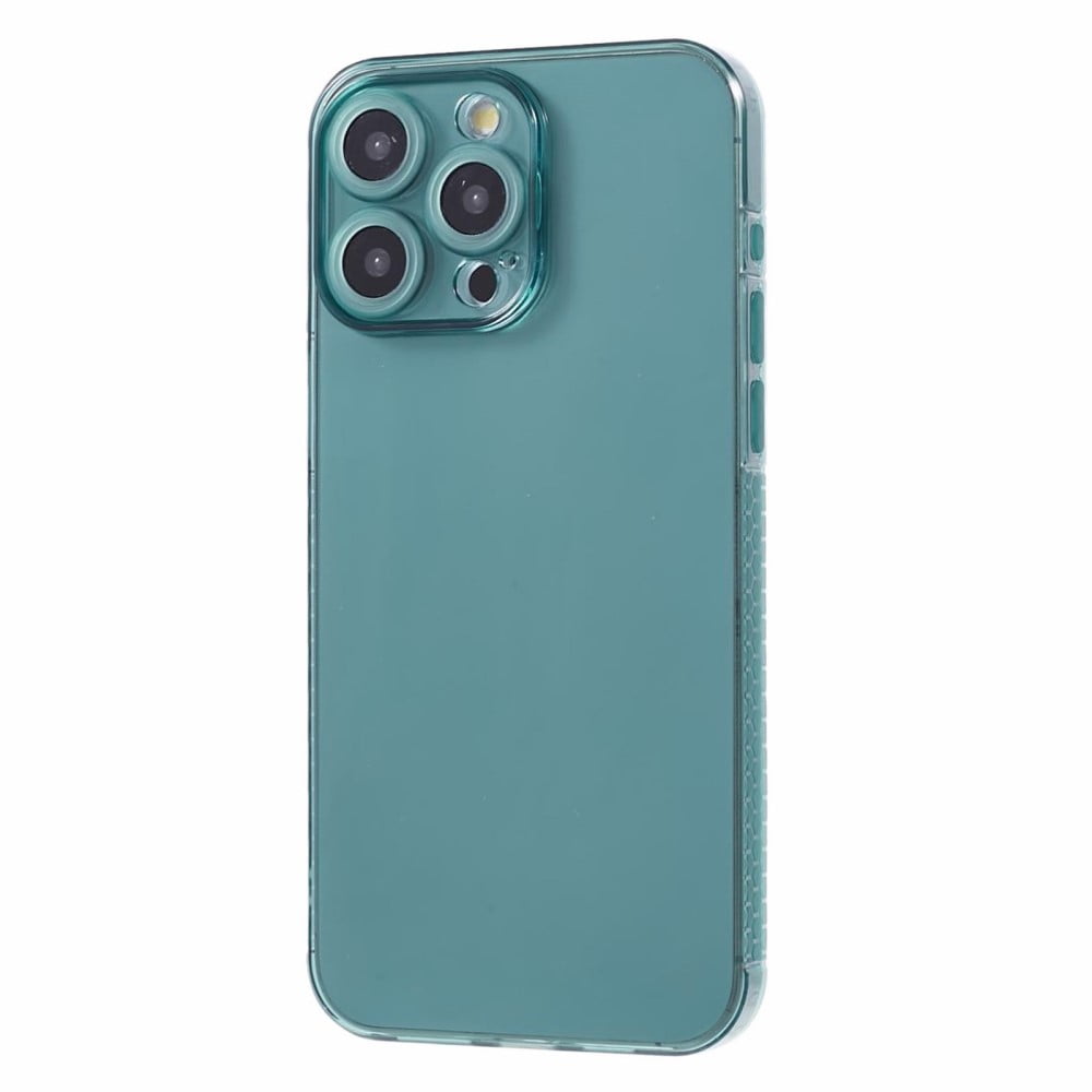 Transparant iPhone 15 Pro Max TPU hoesje 7 Transparant iPhone 15 Pro Max TPU hoesje groen