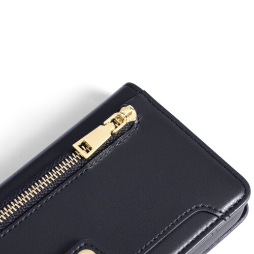 iPhone 15 Pro Wallet Case met rits en koord - Afbeelding 4