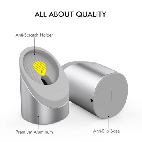 Aluminium iPhone standaard met MagSafe zilver
