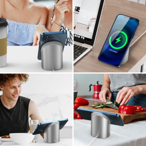 aluminium iPhone standaard grijs